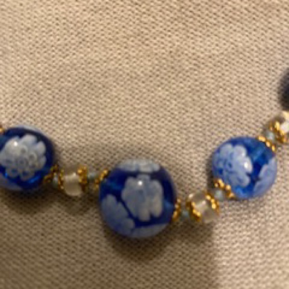 Murano Glass Millefiori Venetian Bead Necklace - Picture 3 of 6